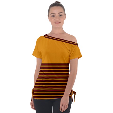 Gradient Off Shoulder Tie-up Tee by Sparkle