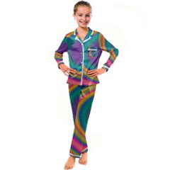 Gradientcolors Kid s Satin Long Sleeve Pajamas Set by Sparkle