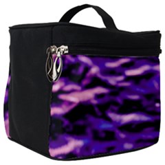 Purple  Waves Abstract Series No1 Make Up Travel Bag (big) by DimitriosArt