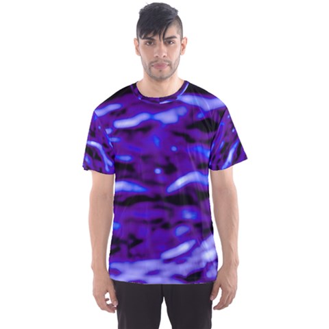 Purple  Waves Abstract Series No2 Men s Sport Mesh Tee by DimitriosArt