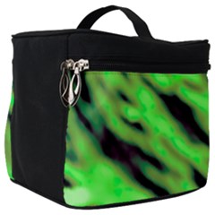 Green  Waves Abstract Series No7 Make Up Travel Bag (big) by DimitriosArt