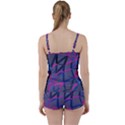 3d Lovely Geo Lines Tie Front Two Piece Tankini View2