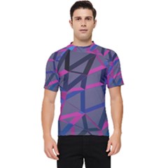 3d Lovely Geo Lines Men s Short Sleeve Rash Guard by Uniqued