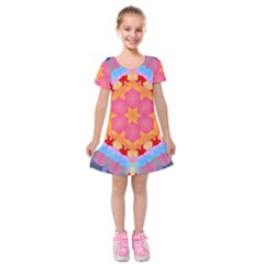 Digitalart Kids  Short Sleeve Velvet Dress by Sparkle