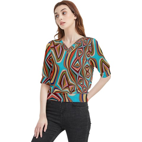 Digitalart Quarter Sleeve Blouse by Sparkle