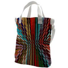 Digital Illusion Canvas Messenger Bag by Sparkle