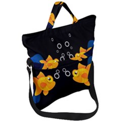 Digital Illusion Fold Over Handle Tote Bag by Sparkle