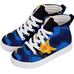 Digital Illusion Kids  Hi-top Skate Sneakers by Sparkle