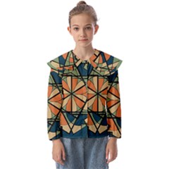 Abstract Pattern Geometric Backgrounds   Kids  Peter Pan Collar Blouse by Eskimos