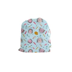 Hedgehogs Artists Drawstring Pouch (small) by SychEva