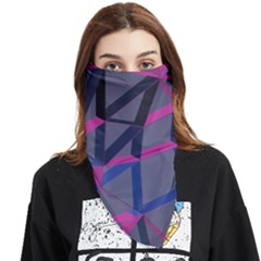 3d Lovely Geo Lines Face Covering Bandana (triangle) by Uniqued