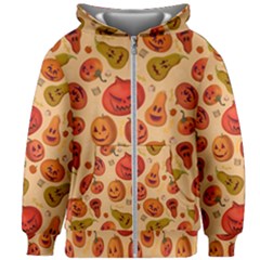 Pumpkin Muzzles Kids  Zipper Hoodie Without Drawstring by SychEva