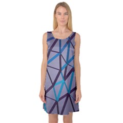 3d Lovely Geo Lines 2 Sleeveless Satin Nightdress by Uniqued