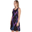 3d Lovely Geo Lines  V Knee Length Skater Dress With Pockets View2