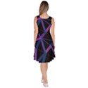 3d Lovely Geo Lines  V Knee Length Skater Dress With Pockets View4