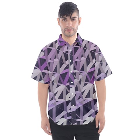 3d Lovely Geo Lines  Iv Men s Short Sleeve Shirt by Uniqued