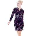 3d Lovely Geo Lines Iii Button Long Sleeve Dress View1