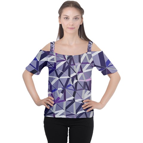 3d Lovely Geo Lines Ix Cutout Shoulder Tee by Uniqued