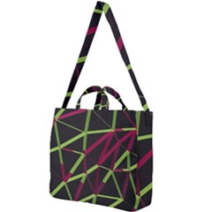 3d Lovely Geo Lines X Square Shoulder Tote Bag by Uniqued