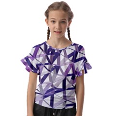 3d Lovely Geo Lines X Kids  Cut Out Flutter Sleeves by Uniqued