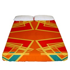 Abstract Pattern Geometric Backgrounds   Fitted Sheet (king Size) by Eskimos