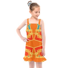 Abstract Pattern Geometric Backgrounds   Kids  Overall Dress by Eskimos