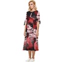 Shaman Bow Sleeve Chiffon Midi Dress View2