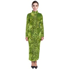 Green Fresh  Lilies Of The Valley The Return Of Happiness So Decorative Turtleneck Maxi Dress by pepitasart