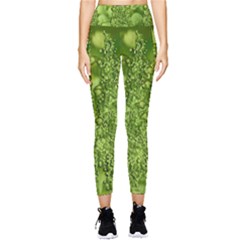 Green Fresh  Lilies Of The Valley The Return Of Happiness So Decorative Pocket Leggings  by pepitasart