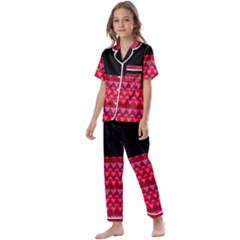 Digitalart Kids  Satin Short Sleeve Pajamas Set by Sparkle