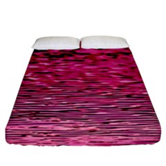 Pink  Waves Flow Series 1 Fitted Sheet (king Size) by DimitriosArt