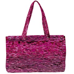 Pink  Waves Flow Series 1 Canvas Work Bag by DimitriosArt