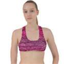 Pink  Waves Flow Series 1 Criss Cross Racerback Sports Bra View1