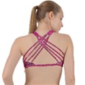 Pink  Waves Flow Series 1 Criss Cross Racerback Sports Bra View2