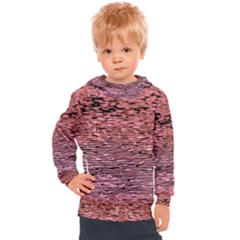 Pink  Waves Flow Series 2 Kids  Hooded Pullover by DimitriosArt