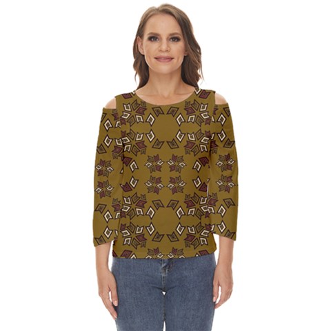 Abstract Pattern Geometric Backgrounds   Cut Out Wide Sleeve Top by Eskimos