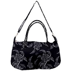 Folk Flowers Print Floral Pattern Ethnic Art Removal Strap Handbag by Eskimos