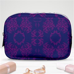 Floral Folk Damask Pattern Fantasy Flowers  Make Up Pouch (small) by Eskimos