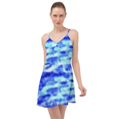 Blue Waves Flow Series 5 Summer Time Chiffon Dress by DimitriosArt