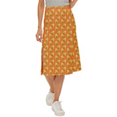 Leafs Midi Panel Skirt by Sparkle