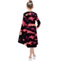 Red Waves Flow Series 5 Kids  Midi Sailor Dress View2