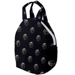 Creepy Head Sculpture With Respirator Motif Pattern Travel Backpacks by dflcprintsclothing