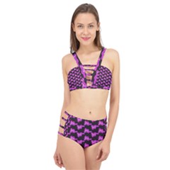 Abstract Waves Cage Up Bikini Set by SychEva