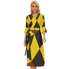 Abstract Pattern Geometric Backgrounds   Midsummer Wrap Dress by Eskimos