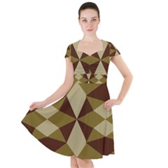 Abstract Pattern Geometric Backgrounds   Cap Sleeve Midi Dress by Eskimos