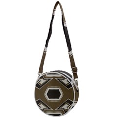 Abstract Pattern Geometric Backgrounds   Crossbody Circle Bag by Eskimos