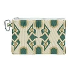 Abstract Pattern Geometric Backgrounds   Canvas Cosmetic Bag (large) by Eskimos