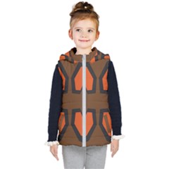 Abstract Pattern Geometric Backgrounds   Kids  Hooded Puffer Vest by Eskimos