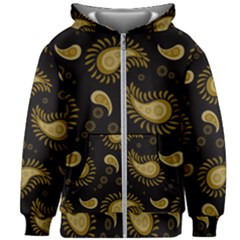 Floral Pattern Paisley Style Paisley Print  Doodle Background Kids  Zipper Hoodie Without Drawstring by Eskimos