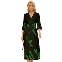 Abstract Pattern Geometric Backgrounds   Midsummer Wrap Dress by Eskimos